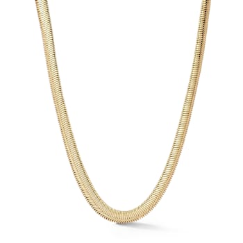Rachel Zoe 6mm Snake Chain Necklace in 14K Gold Over Brass