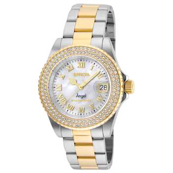 Invicta Angel 40mm White Dial Stainless Steel Band Quartz Watch