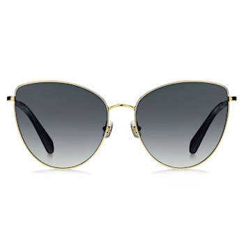 Kate Spade Gold Tone Frame / Dark Gray Gradient Lenses Sunglasses