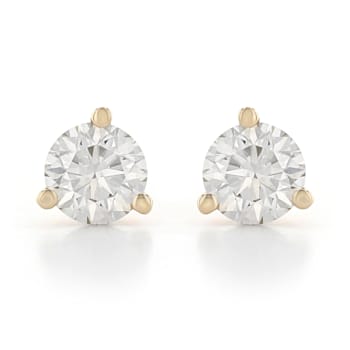 Certified White Lab-Grown Diamond H-I SI 14k Yellow Gold Martini Stud
Earrings 1.00ctw