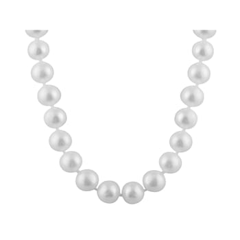 9-9.5mm White Cultured Freshwater Pearl 14k White Gold Strand Necklace
24 inches
