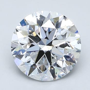 2ct White Round Mined Diamond D Color, SI1, GIA Certified