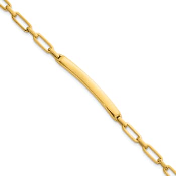14K Yellow Gold 4.8mm ID Oval Link 7.5 inch Bracelet