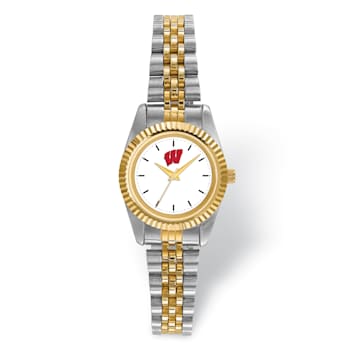 LogoArt University of Wisconsin Pro Two-tone Ladies Watch