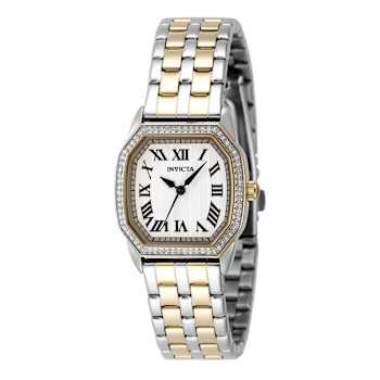 Invicta Wildflower 27mm White Dial Stainless Steel Band Quartz Watch