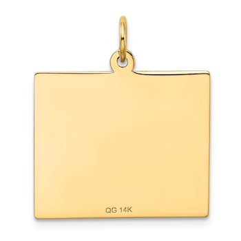 14k Yellow Gold Satin Tuesday the First Day Calendar Pendant