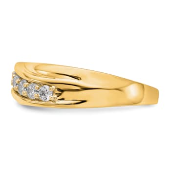 14K Yellow Gold Lab Grown Diamond SI1/SI2, G H I, Men's Band