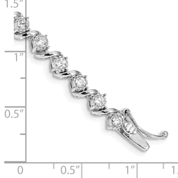 14K White Gold Lab Grown Diamond VS/SI GH, Bracelet