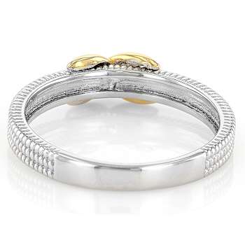 Two-Tone InfInity Band Ring In Sterling And 18K Gold Over Sterling Silver