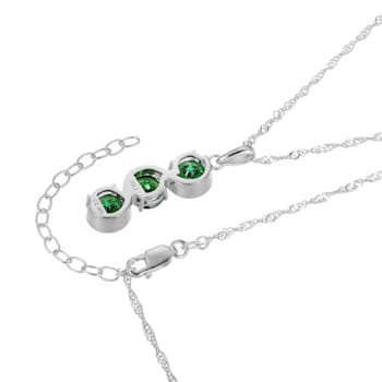 Green Cubic Zirconia Platinum Over Sterling Silver May Birthstone
Pendant 5.84ctw