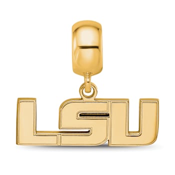 14K Yellow Gold Over Sterling Silver LogoArt Louisiana State University
Small Dangle Bead