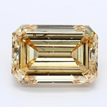 2.01ct Intense Yellow Emerald Cut Lab-Grown Diamond SI2 Clarity IGI Certified