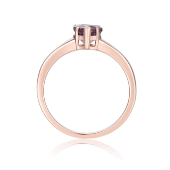 Blue Lab Created Alexandrite Heart Shape Ring 14K Rose Gold Over
Sterling Silver Solitaire Ring