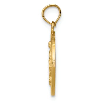 14K Yellow Gold Miraculous Medal Pendant