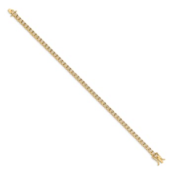 14k Yellow Gold Illusion Setting Diamond Bracelet
