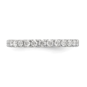 Rhodium Over 14K White Gold Lab Grown Diamond SI1/SI2, G H I, Eternity Band