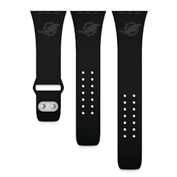 Gametime Miami Dolphins Debossed Silicone Band fits Apple Watch (42/44mm
M/L). Watch not included.