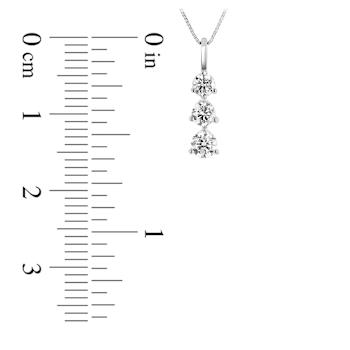 0.25ctw Diamond 3 Stone Pendant 14k White Gold