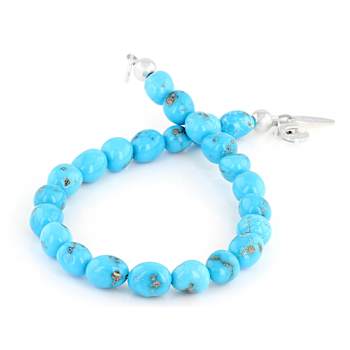 Turquoise Nugget Sterling Silver Bracelet
