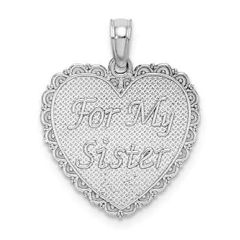 Rhodium Over 14k White Gold Polished Reversible For My Sister-Friends
Forever Pendant