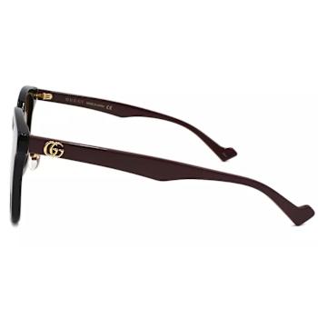 Gucci Black and Burgundy Frame / Brown Lens Sunglasses