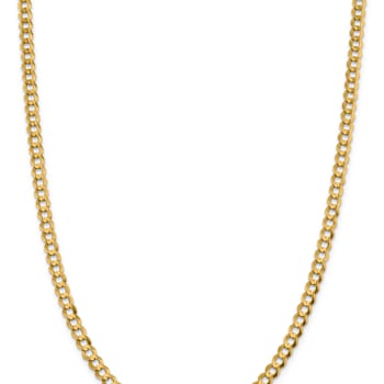 14k Yellow Gold 5.9mm Flat Cuban 26 Inch Chain