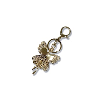 Gold Tone Fairy Princess Multi Crystal Key Chain
