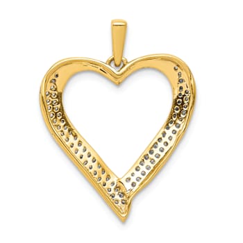 14K Two-tone Gold Gold Diamond Heart Pendant