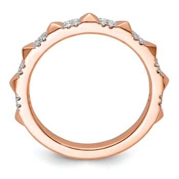 14K Rose Gold Stackable Expressions Diamond Ring 0.128ctw