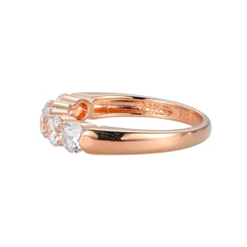 White Cubic Zirconia 18k Rose Gold Over Sterling Silver Ring 2.03ctw