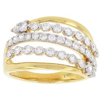 Refined Lab-Grown Diamond Ring 1ctw In 14K Gold Over Sterling Silver
