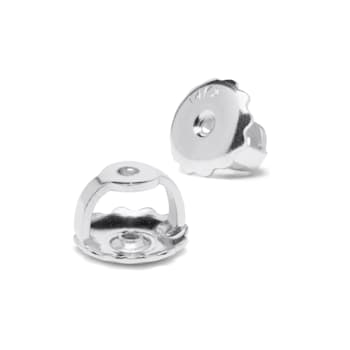 White Cubic Zirconia 14k White Gold Studs With Velvet Gift Box 4.00ctw