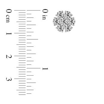 2.00ctw Lab Grown Diamond Cluster Earrings in 14k White Gold