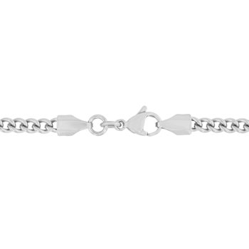 Robert Alton Men's Dog Tag Pendant With Chain In Titanium