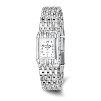 Charles Hubert Chrome-finish White Dial Quartz Watch