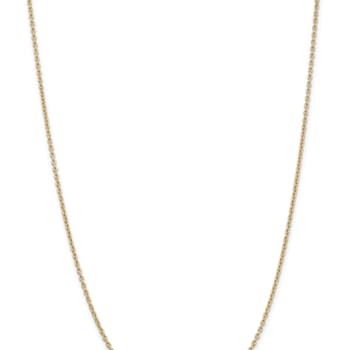 14K Yellow Gold 2mm Round Open Link Cable Chain