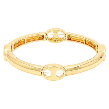 Mixed-Metal Mariner Station Stretch Bracelet Set Of 2