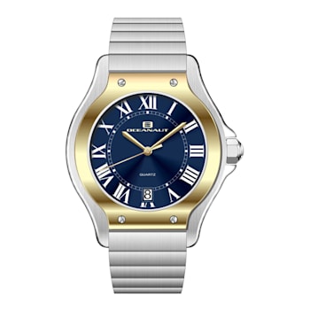 Oceanaut Women's Rayonner Blue Dial, Yellow Bezel, Stainless Steel Watch