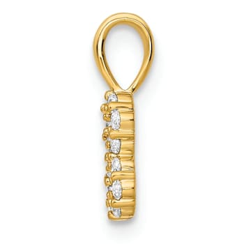 14K Yellow Gold Diamond Number 8 Pendant