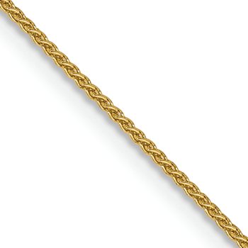 14k Yellow Gold 0.85mm Solid Spiga 24 Inch Chain