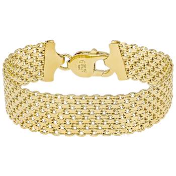 Bismark Link Bracelet In 18K Gold Over Bronze