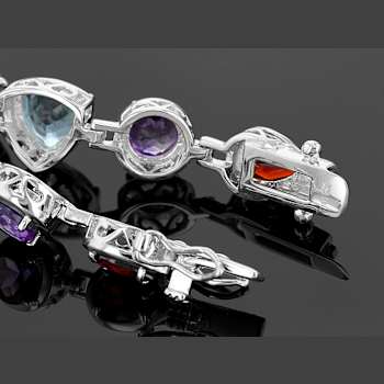 Multi-Gemstone Bracelet In Sterling Silver 20.70ctw