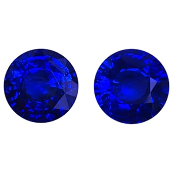 Sapphire 9.3mm Round Matched Pair 8.44ctw