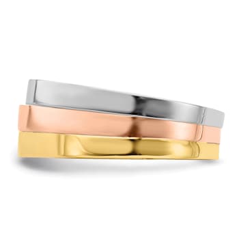 14K Triple Peaked Top Band