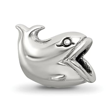Sterling Silver Whale Bead