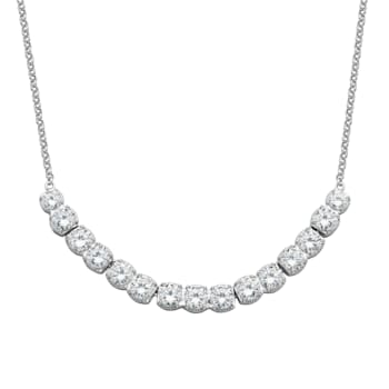 White Cubic Zirconia Rhodium Over Sterling Silver Necklace 19.17ctw