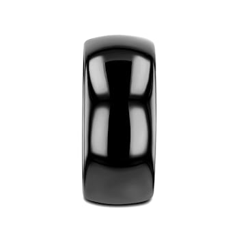 RAVEN Domed Black Tungsten Wedding Band 12mm