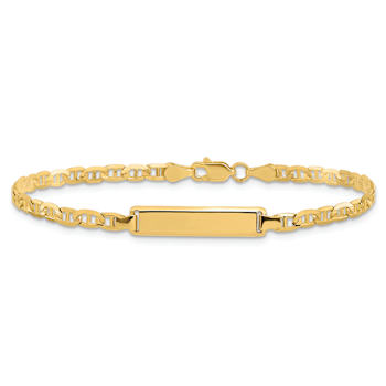 14k Yellow Gold Mariner Link ID Bracelet