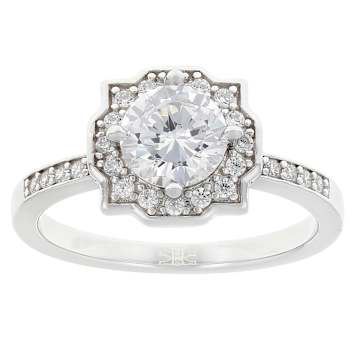 Sparkling Round CZ Ring In Sterling Silver
