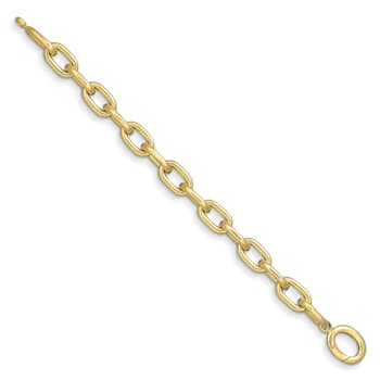 14K Yellow Gold 12mm Open Link Cable 8.25-inch Bracelet